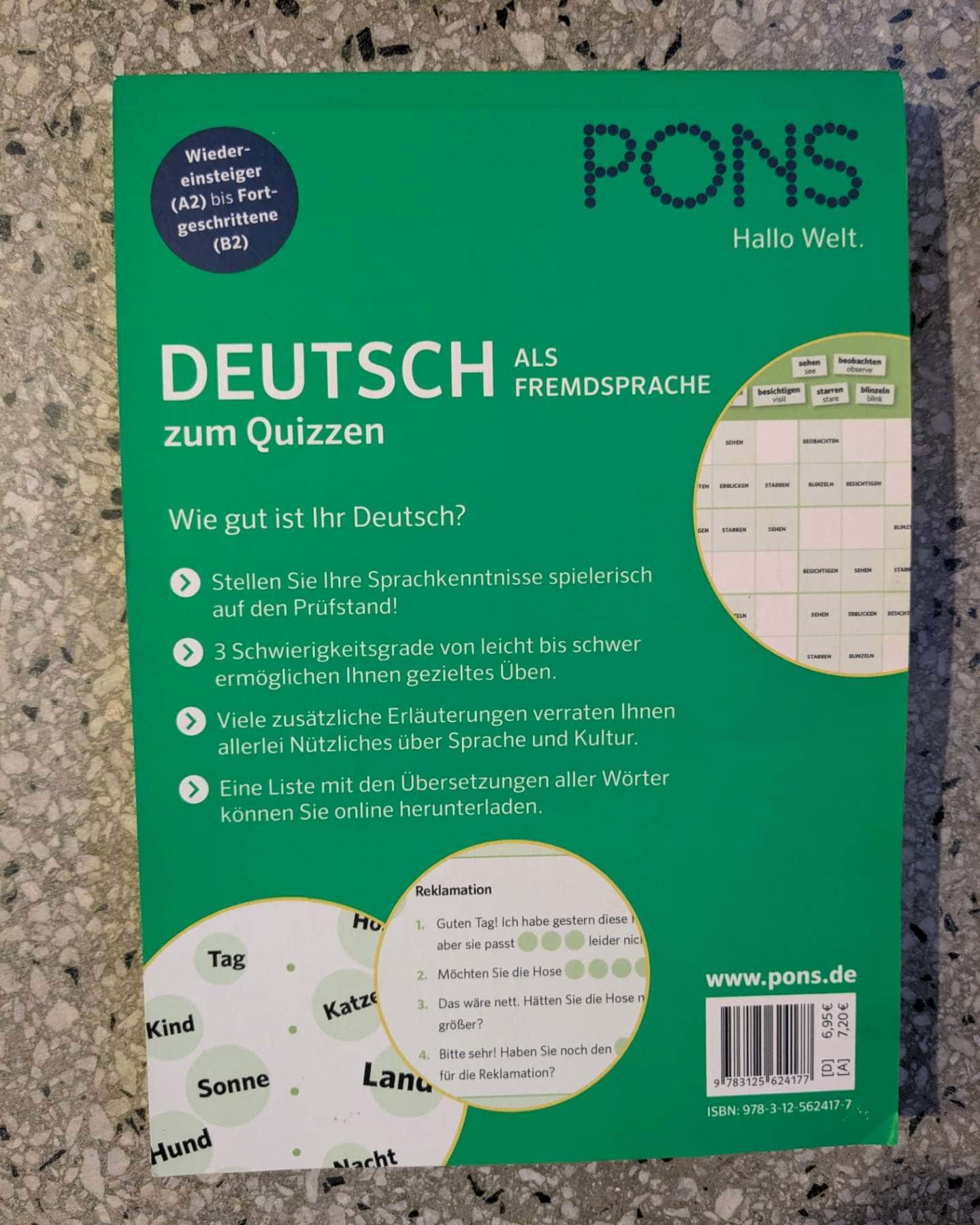 Deutsch zum Quizzen-Pons