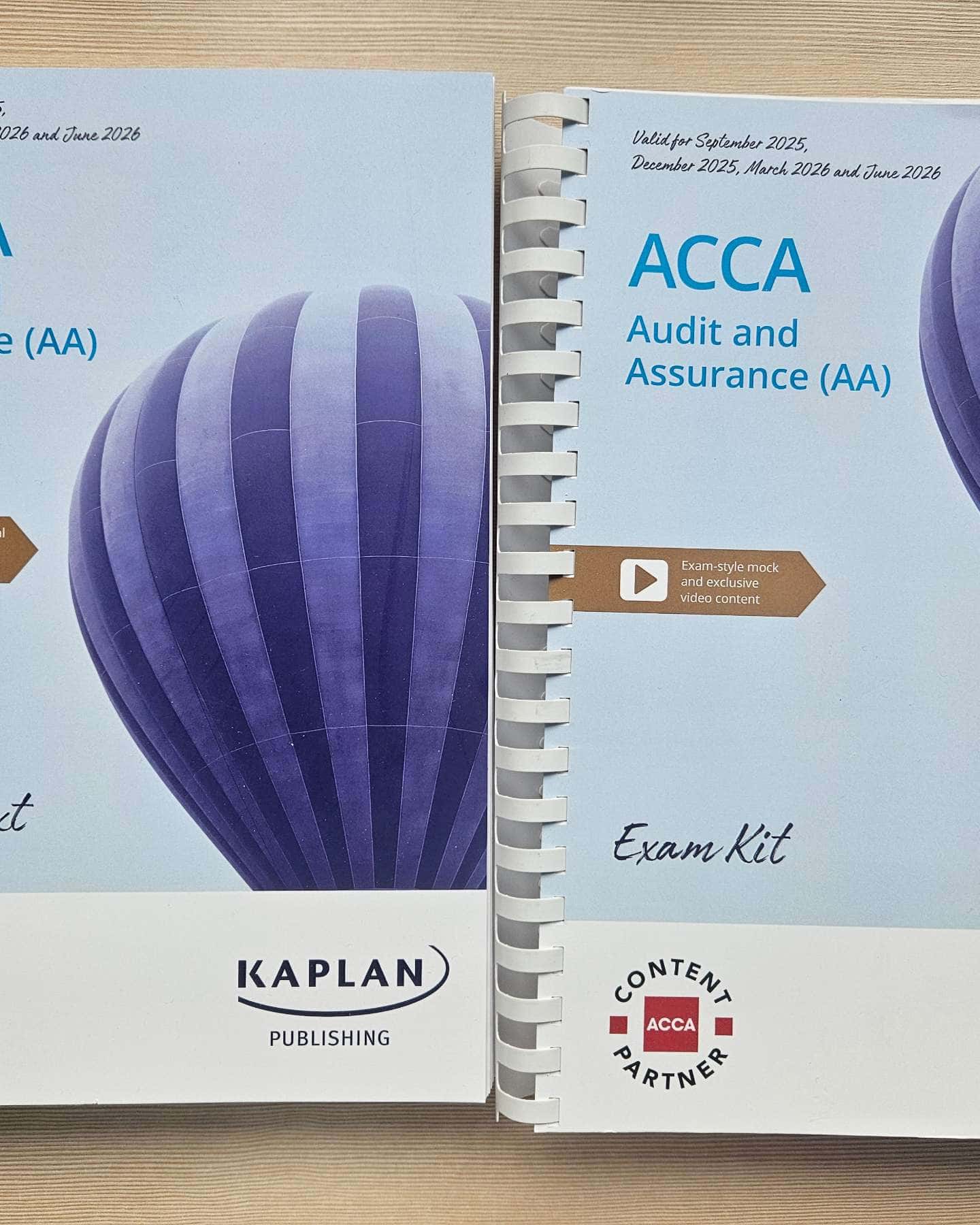 ACCA Audit and Accounting (AA) Study text + Exam kit-Kaplan Publishing